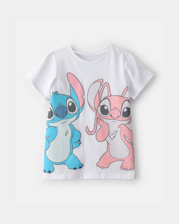 Filles - T-shirt &agrave; imprim&eacute; Lilo & Stitch de Disney&copy; - Blanc, 
