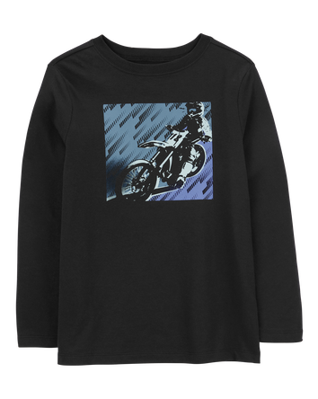 Kid Motorbike Long-Sleeve Graphic Tee, 