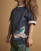 Toddler 'Easily Distracted' Duck Relaxed Graphic Tee - Navy, image 3 of 5 slides