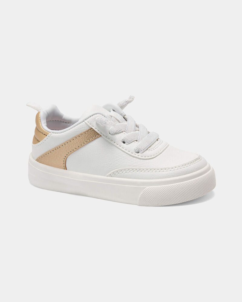 Tout-petit fille - Espadrilles d&eacute;contract&eacute;es - Blanc/Or, image 1 sur 4 diapositives