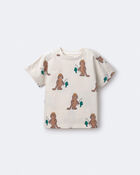 Toddler Dolman Tee in Fishing Tiger Print - Cream, image 2 of 6 slides