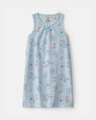 Filles - Robe de nuit sans manches &agrave; motif dauphin - Bleu, image 1 sur 2 diapositives