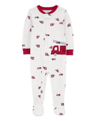 Baby 1-Piece Firetruck 100% Snug Fit Cotton Footie Pyjamas, image 1 of 4 slides