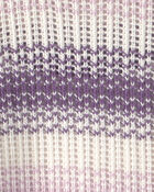 Girls Striped Sweater - Purple, image 2 of 3 slides