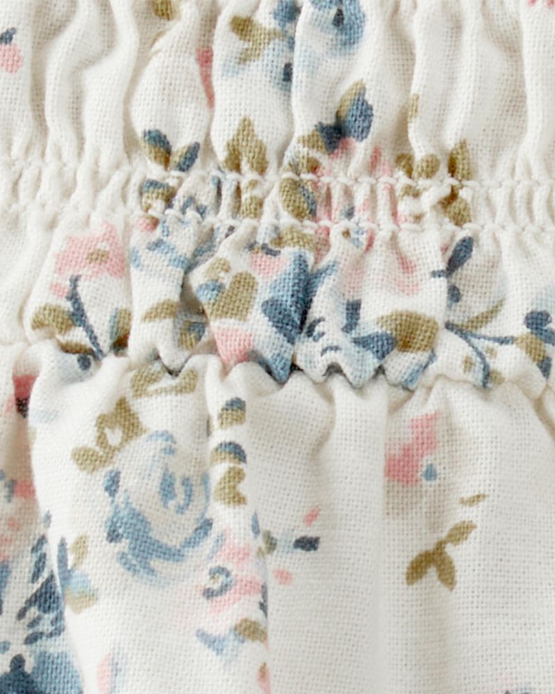 Baby Floral-Print Linen Bubble Made with Organic Cotton, image 3 of 5 slides
