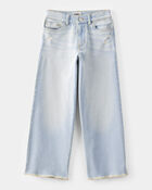 Girls Baggy Wide Leg Jeans - Ozone Wash, image 1 of 6 slides