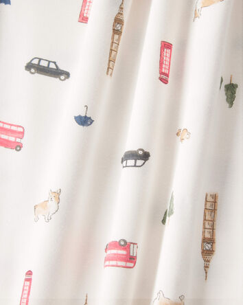 London Print PurelySoft Footie 1-Piece Pyjamas - Ivory, 