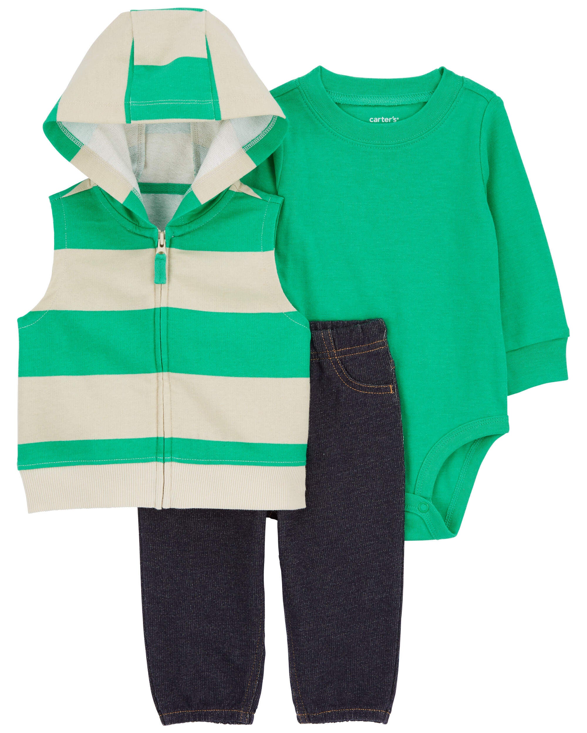 Green baby vest deals
