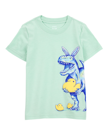 Toddler Dinosaur Cotton Blend Short-Sleeve Tee - Green, 