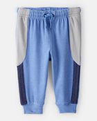 Baby Boy Colourblock Joggers - Blue/Grey, image 1 of 4 slides