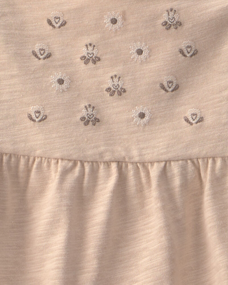 Tout-petit fille - Ensemble 2 pi&egrave;ces haut sans manches et pantalon &agrave; motif floral - Cr&egrave;me, image 2 sur 3 diapositives