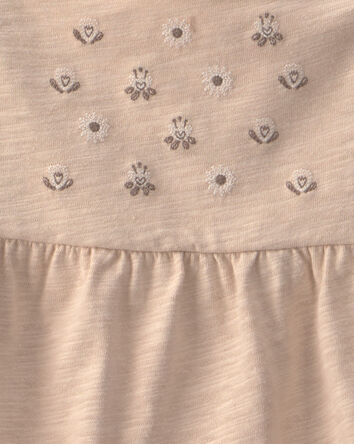 Toddler Girl 2-Piece Flower Floral Sleeveless Top & Pant Set - Cream, 