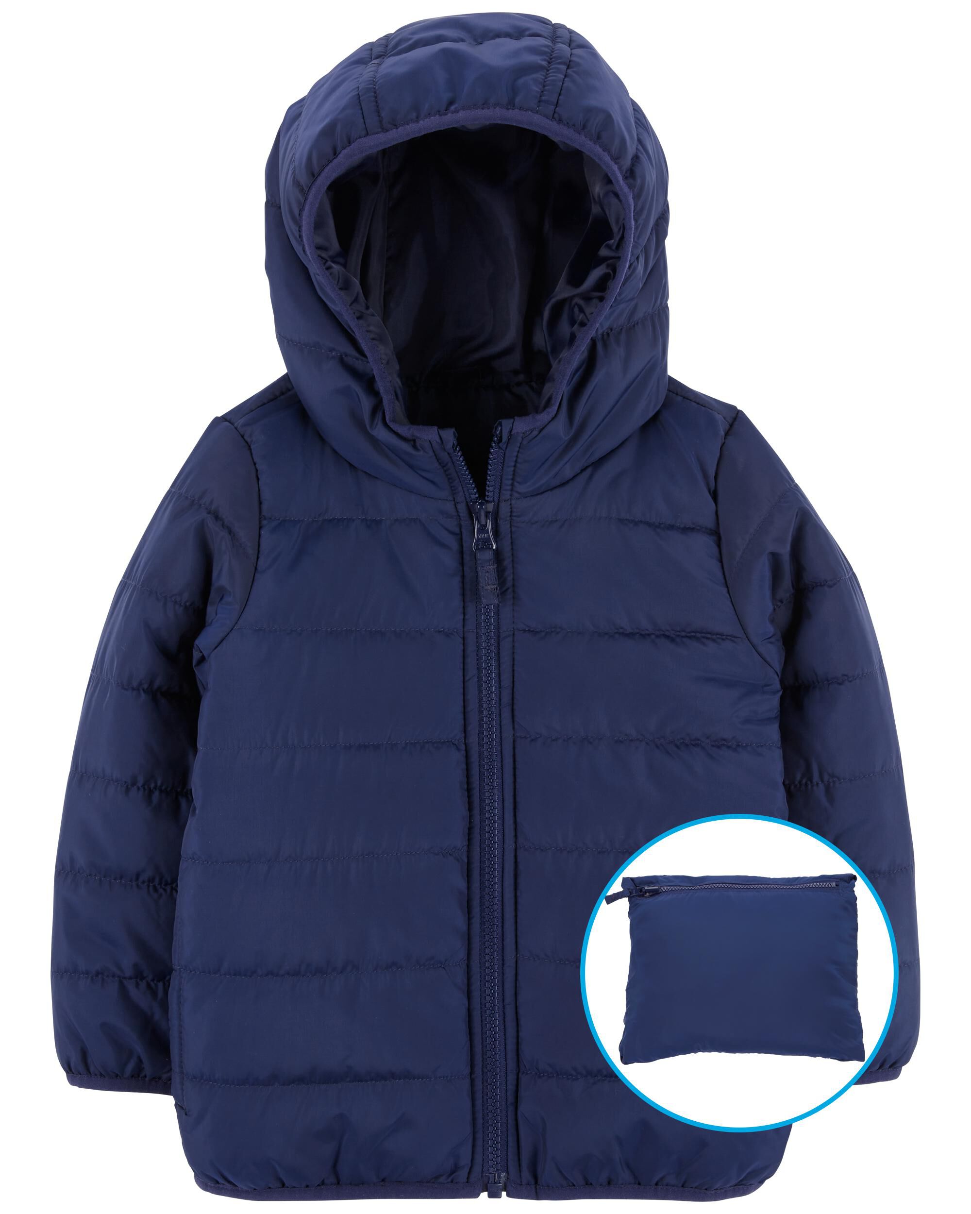 Navy Kid Packable Puffer Jacket Carter s Oshkosh Canada