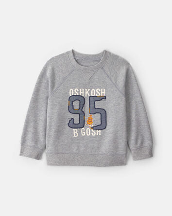 Toddler Boy 'OshKosh' French Terry Pullover Sweatshirt - Grey, 
