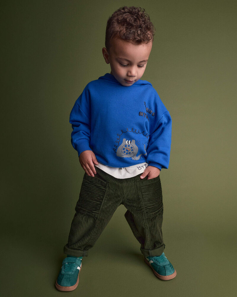 Toddler 'Talking To Myself' Phone Hoodie - Royal Blue, image 1 of 5 slides