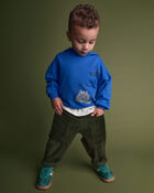 Toddler 'Talking To Myself' Phone Hoodie - Royal Blue, image 1 of 5 slides
