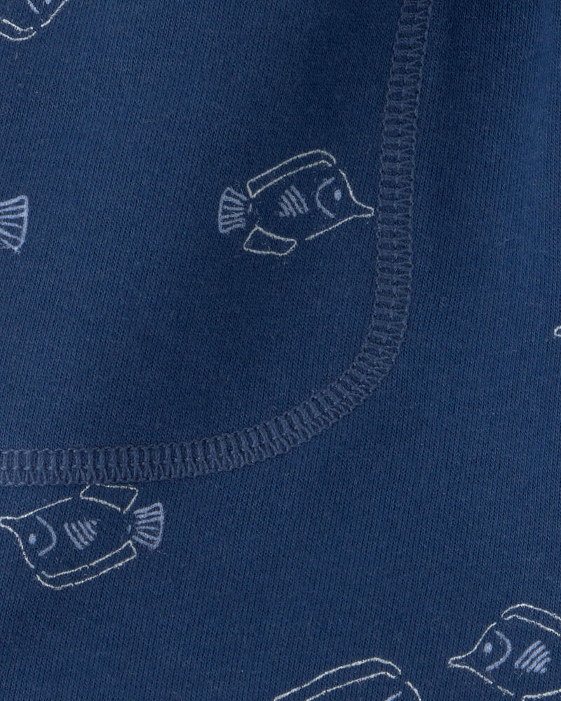 B&eacute;b&eacute; gar&ccedil;on - Shorts en Jersey bouclette - Bleu, image 3 sur 3 diapositives