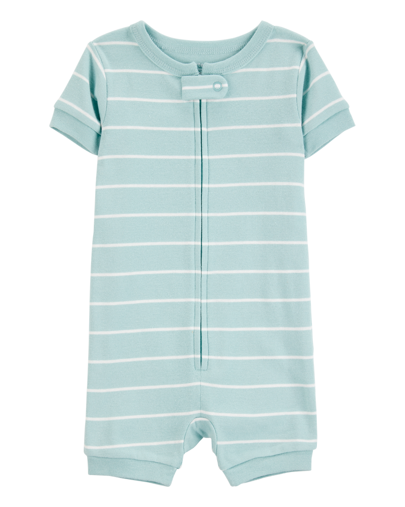 Toddler 1-Piece Striped 100% Snug Fit Cotton Romper Pyjamas, image 1 of 3 slides