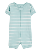 Toddler 1-Piece Striped 100% Snug Fit Cotton Romper Pyjamas, image 1 of 3 slides