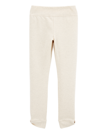 Kid High-Rise Twisted-Hem Pants - Cream, 