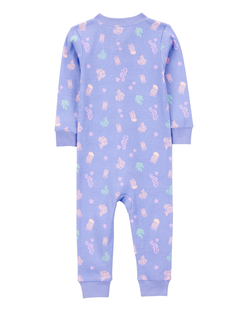 Baby 1-Piece Jellyfish 100% Snug Fit Cotton Footless Pyjamas, image 2 of 4 slides