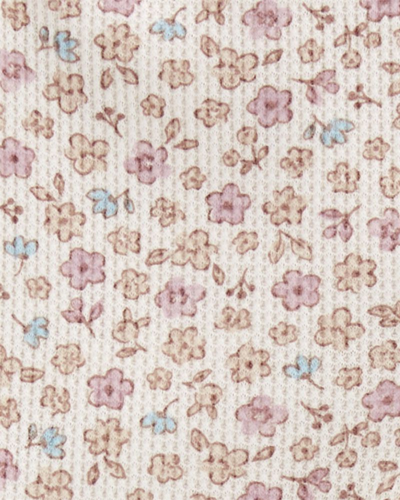 Toddler Floral Thermal Flare Pants, image 5 of 6 slides