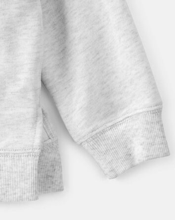 Toddler Boy French Terry Pullover Sweatshirt - Grey , 