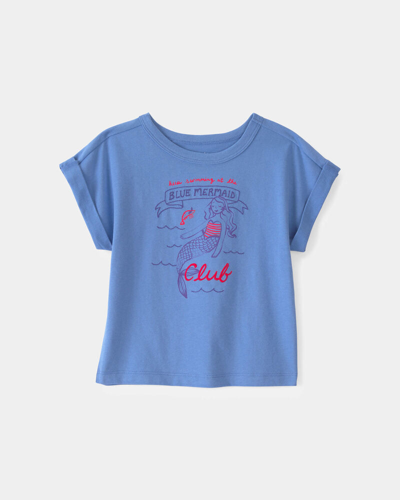 Toddler Girl Mermaid Top - Blue, image 1 of 5 slides