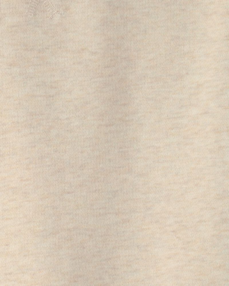 Boys Logo Patch French Terry Pullover Sweatshirt - Cream, image 4 of 5 slides