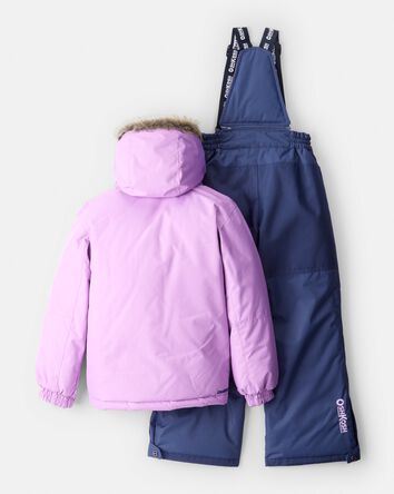 Filles - Habit de neige 2 pièces en tissu Taslan - Mauve, 