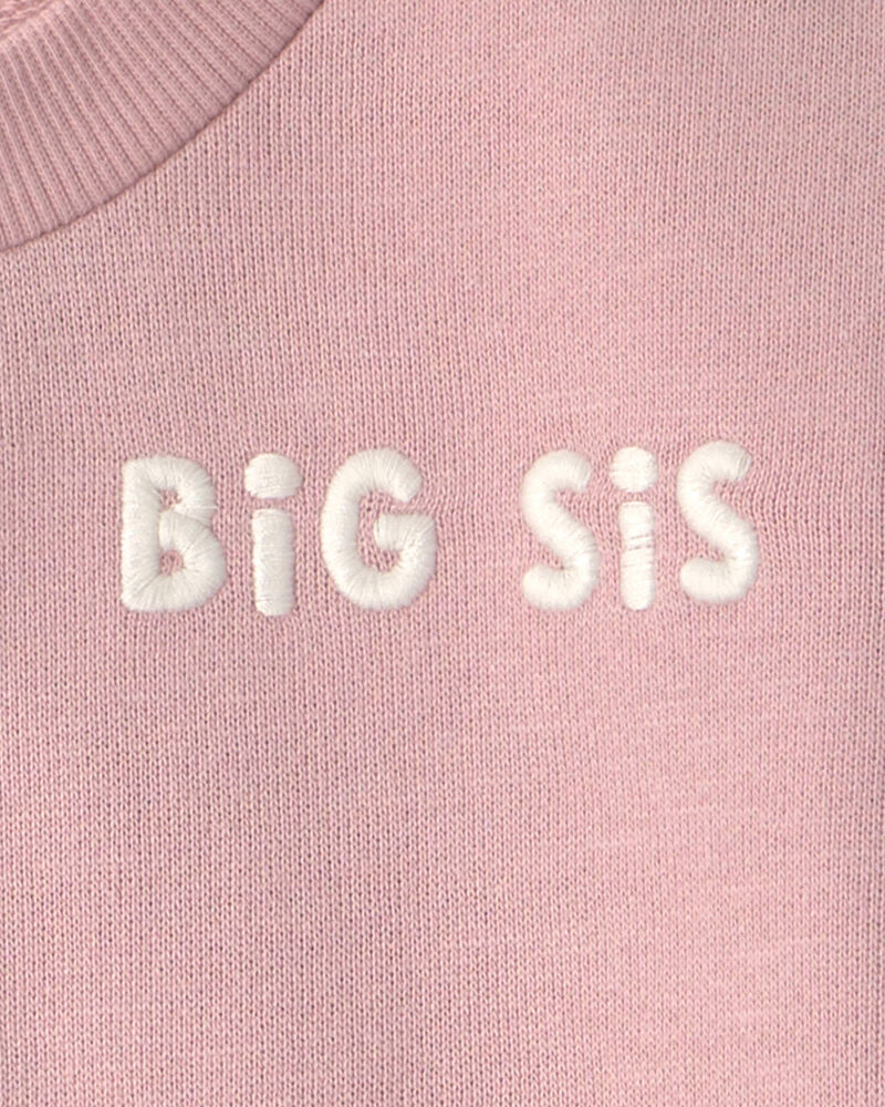 Tout-petit fille - Chandail en coton biologique &laquo;Big Sis&raquo;, image 4 sur 4 diapositives