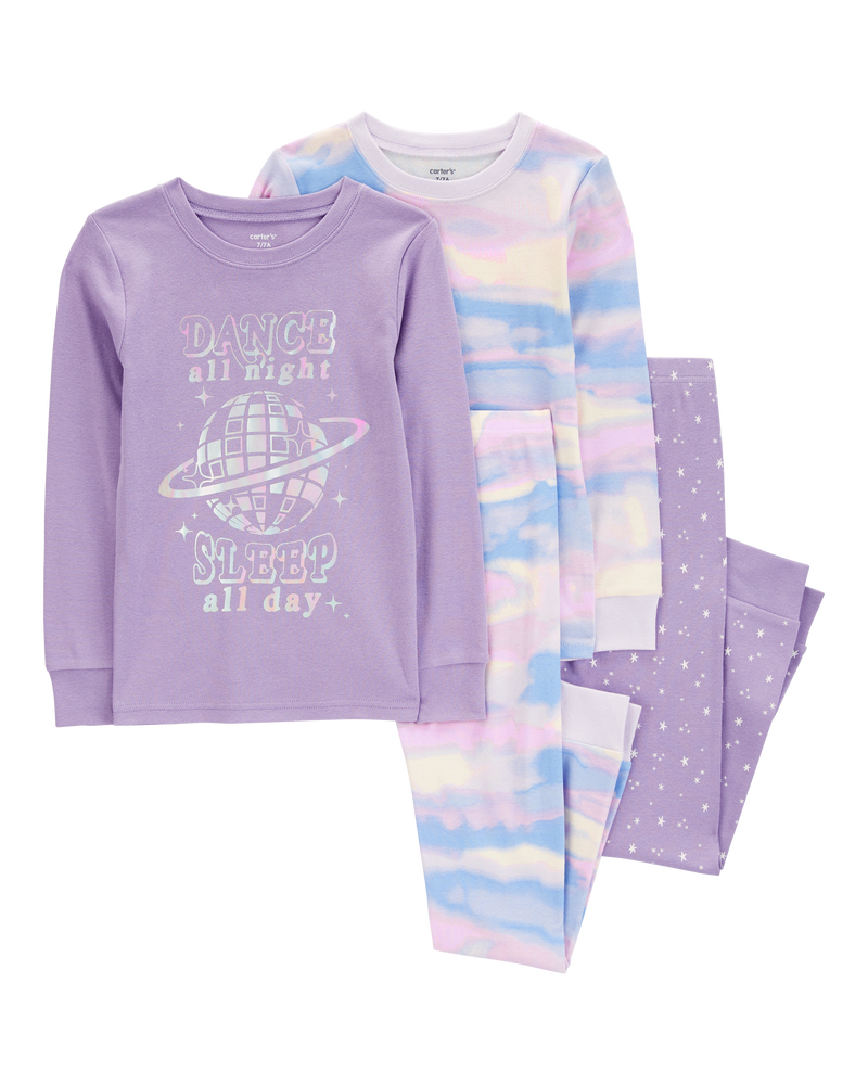 Kid 4-Piece Dance All Night 100% Snug Fit Cotton Pyjamas, image 1 of 4 slides