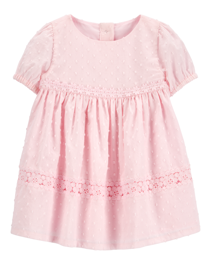 Bébé Robe à basque texturée - Rose, image 1 sur 5 diapositives