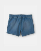 Filles - Short en denim avec boutons sur les poches - D&eacute;lav&eacute; moyen, image 2 sur 3 diapositives