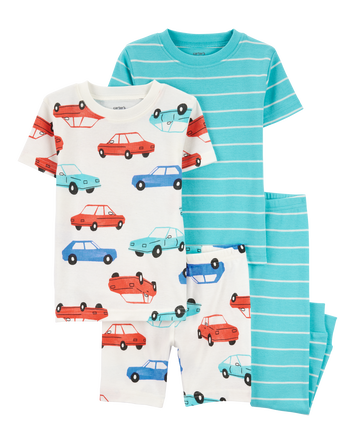 Toddler 2-Piece Striped Car 100% Snug Fit Cotton Pyjamas, 