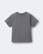 Toddler Boy Henley Tee - Dark Grey, image 1 of 2 slides