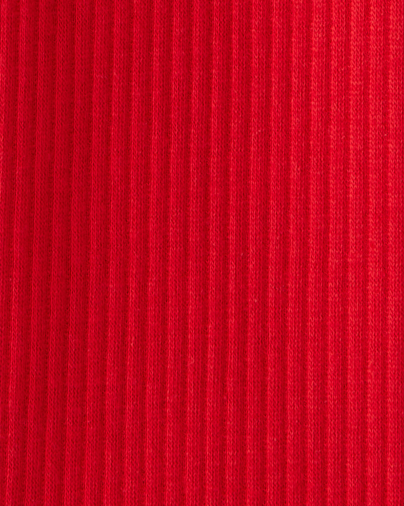 Toddler Girl Pull-On Stretch Rib Leggings - Red, image 3 of 4 slides