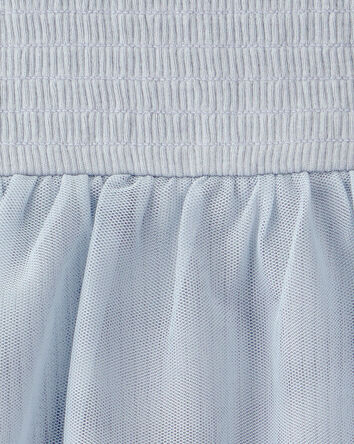 Baby Girl Ruffle Sleeveless Tutu Romper - Blue, 