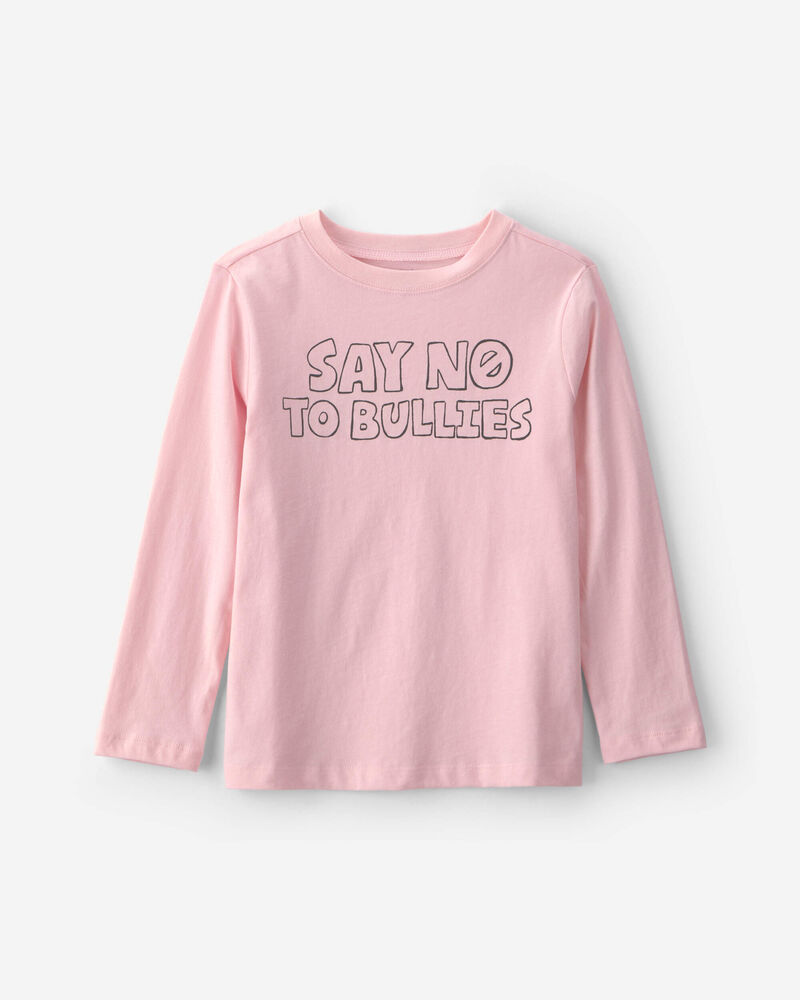 Kids Anti Bullies Graphic Tee- Pink, image 1 of 2 slides