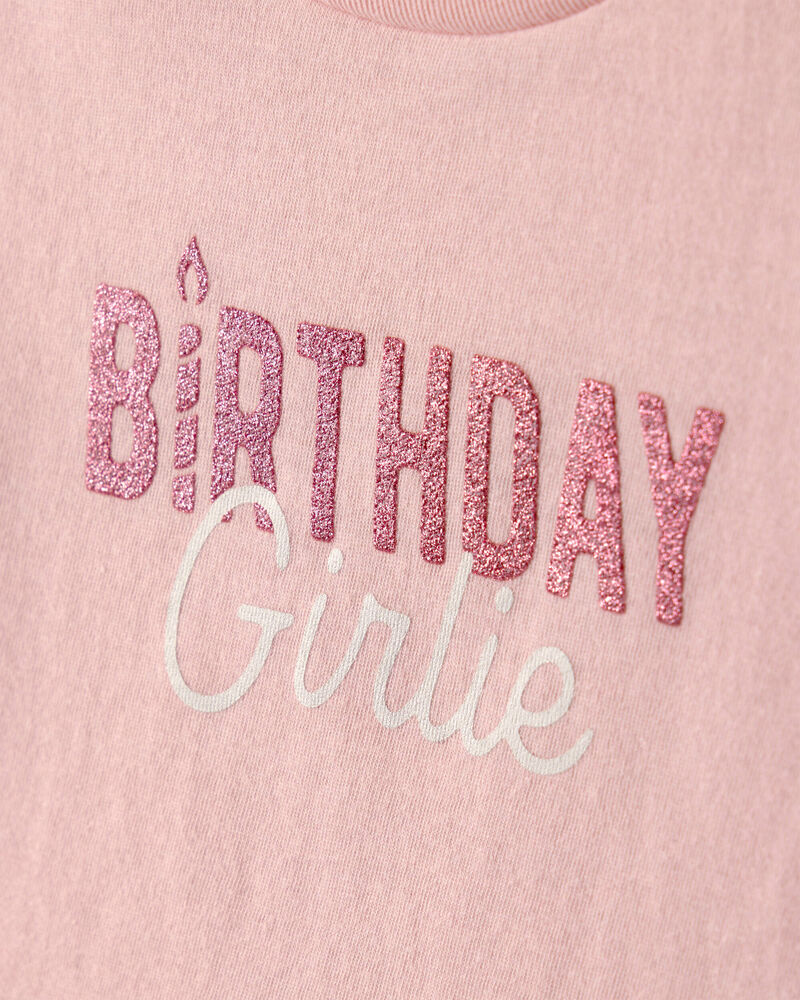 Tout-petit fille - T-shirt &agrave; imprim&eacute; &laquo;Birthday Girlie&raquo; - Rose, image 2 sur 3 diapositives