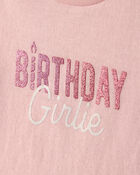 Tout-petit fille - T-shirt &agrave; imprim&eacute; &laquo;Birthday Girlie&raquo; - Rose, image 2 sur 3 diapositives