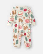 B&eacute;b&eacute; - Grenouill&egrave;re 100 % coton avec fermeture &agrave; glissi&egrave;re double sens &agrave; th&egrave;me Action de gr&acirc;ce &ndash; Cr&egrave;me, image 2 sur 4 diapositives