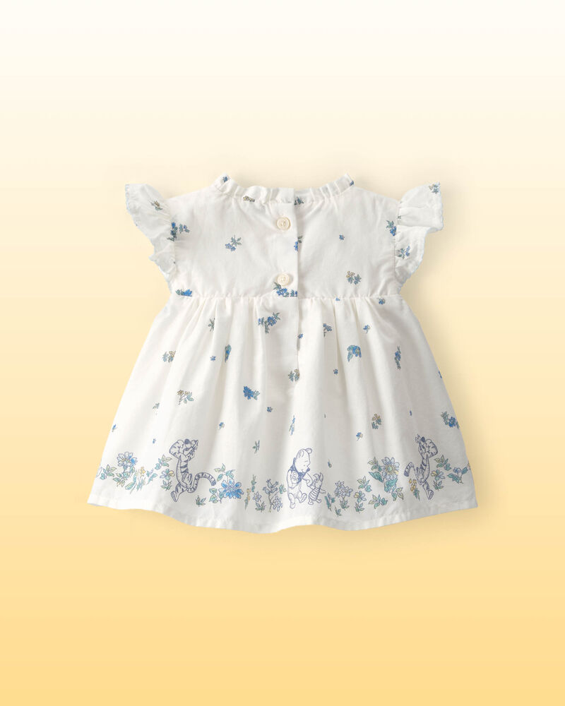 Baby Girl Disney&copy; Winnie the Pooh Ruffle-Sleeve Floral Top - White, image 2 of 4 slides