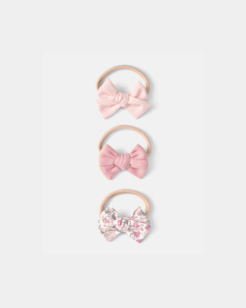 Baby Girl 3-Pack Headbands - Pink, 
