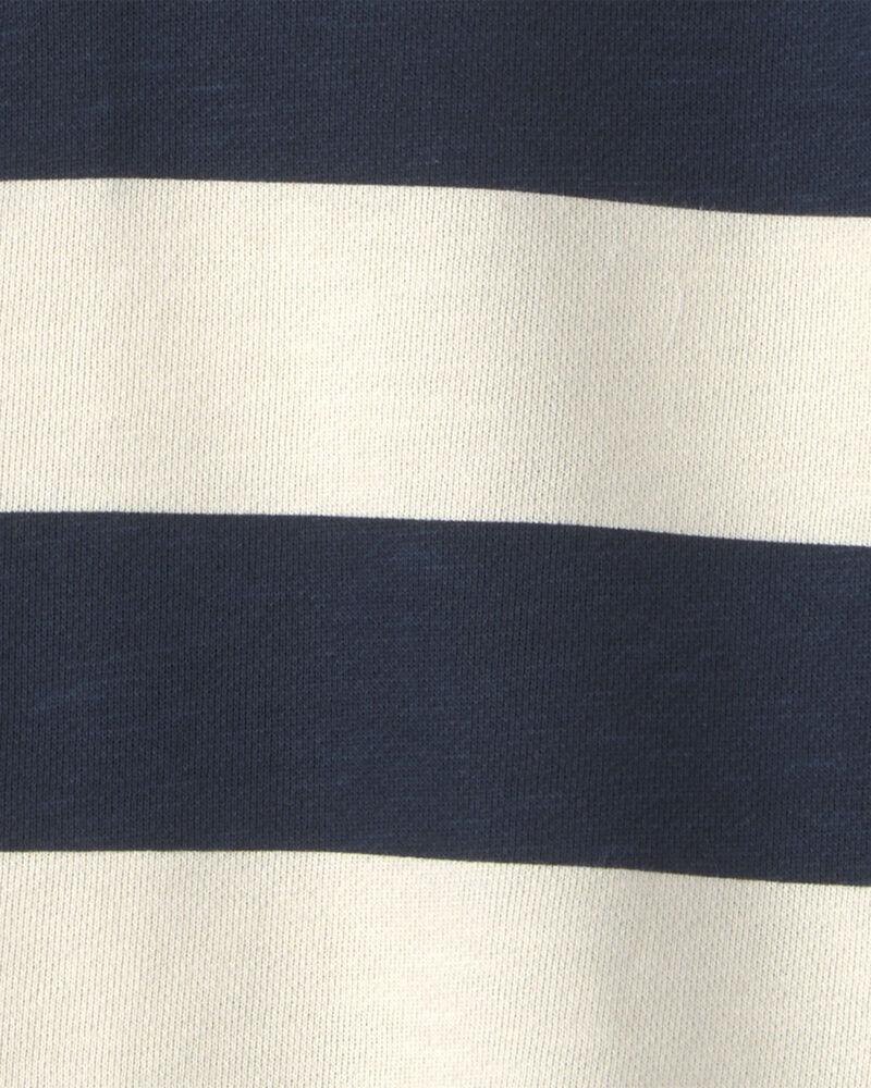 Gar&ccedil;ons - Polo &agrave; rayures rugby en jersey bouclette de coton biologique, image 3 sur 3 diapositives