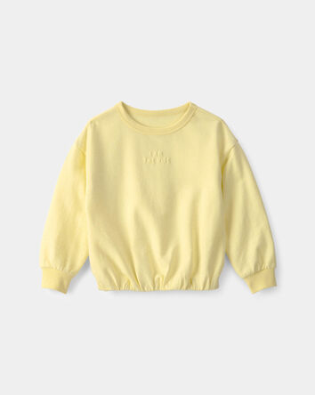 Tout-petit fille - Chandail en jersey bouclette &laquo;I Am The Vibe&raquo; - Jaune, 