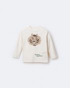 Toddler Endless Potential Tiger Long-Sleeve Pocket Graphic Tee - Cream, image 6 of 7 slides