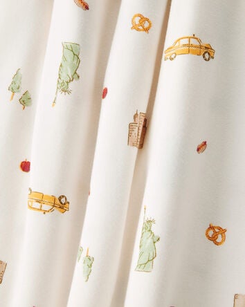 Baby New York City Print Footie 1-Piece PurelySoft Pyjamas - Ivory, 