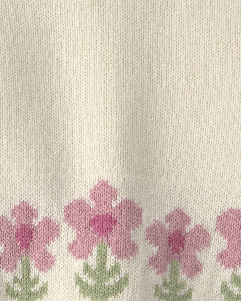 Baby Girl 2-Piece Organic Cotton Sweater Knit Top & Pant Set, image 3 of 4 slides