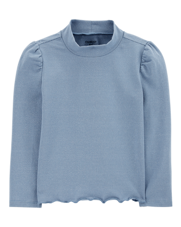 Baby Lettuce-Hem Mock Neck Top
, 